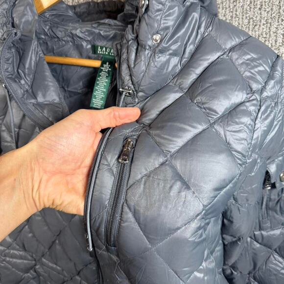 Grey Ralph Lauren puffer Coat - Picture 3 of 5